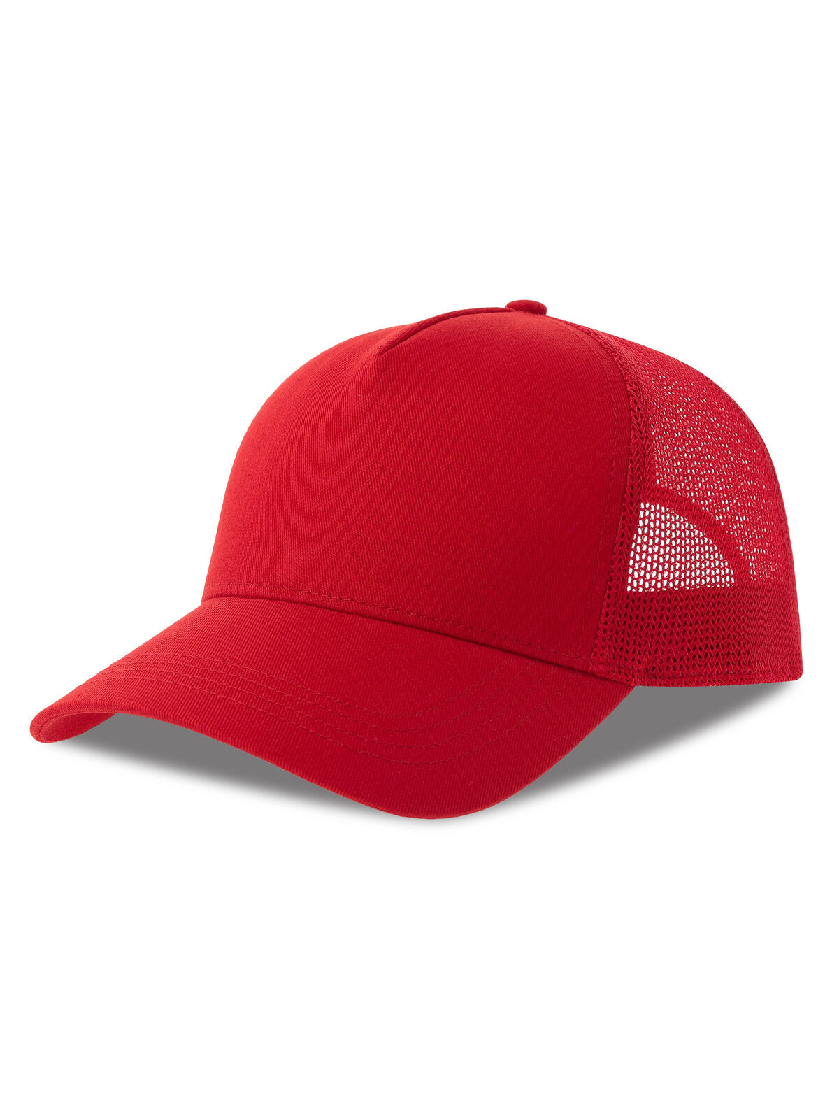 Trucker Caps Rapper Cotton Rot-Rot bestickbar und bedruckbar – LA1970