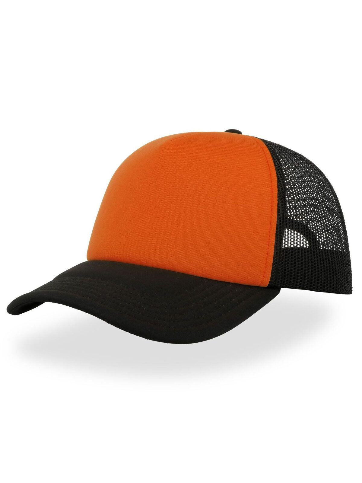 Trucker Caps Rapper orange-Schwarz bestickbar und bedruckbar – LA1970