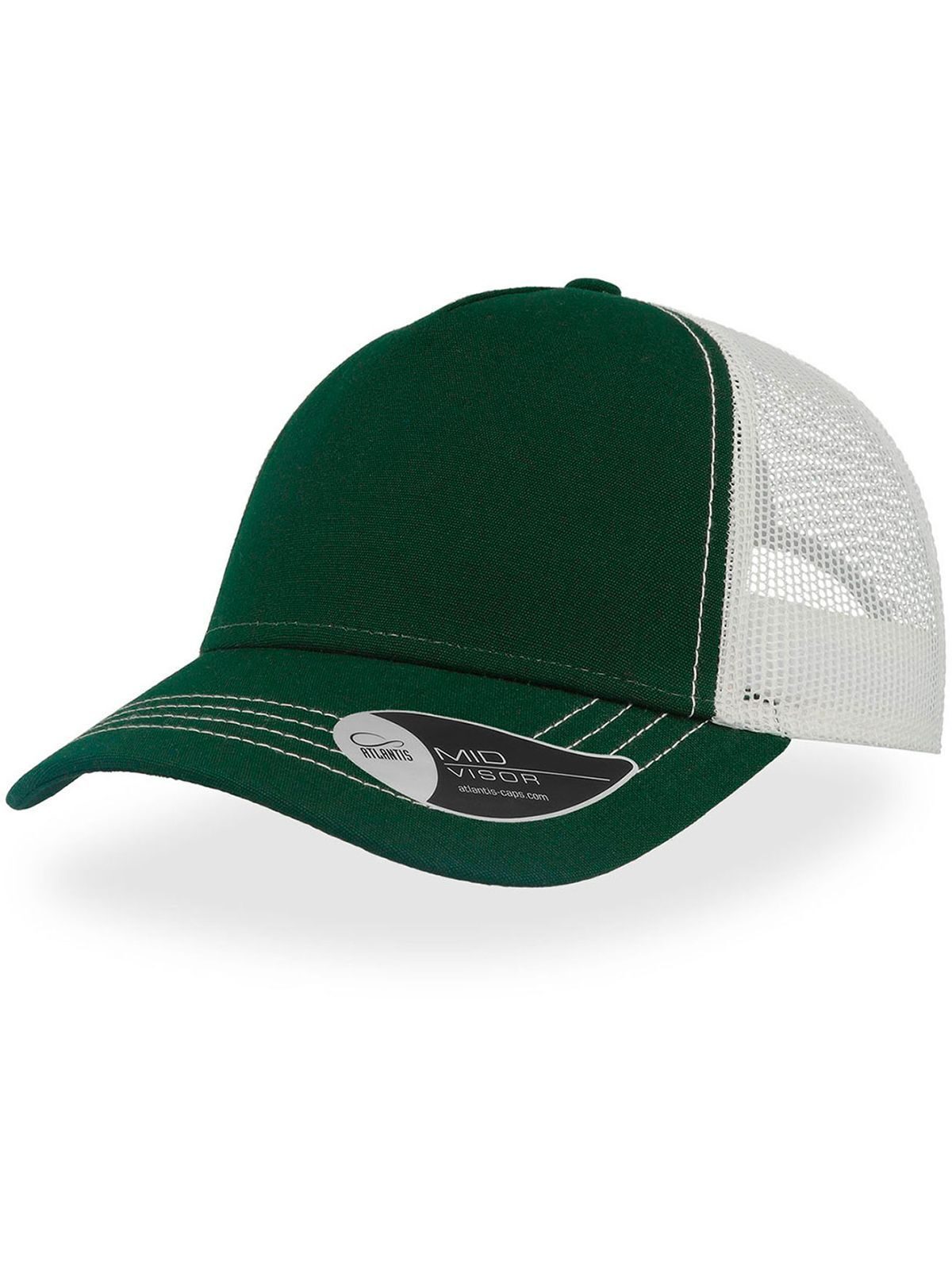 Trucker Caps Rapper Canvas green bottle-Weiß bestickbar und bedruckbar – LA1970