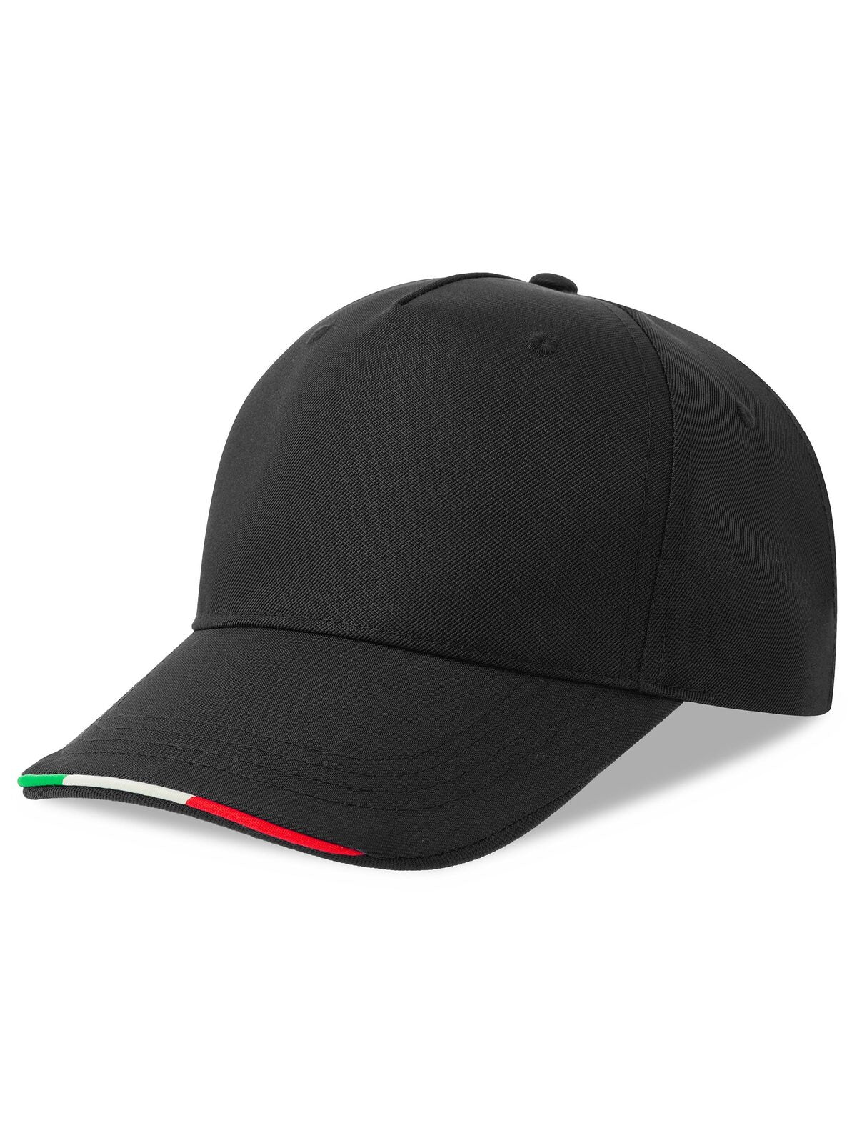 Baseball Caps Recy Five Italia Schwarz bestickbar und bedruckbar – LA1970