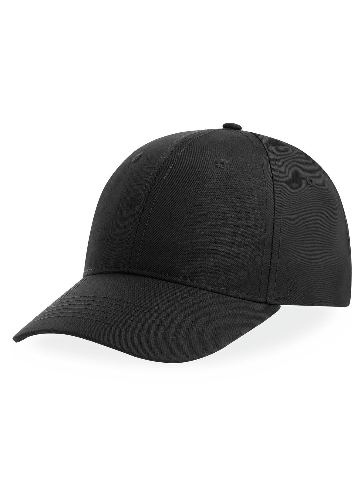 Baseball Caps Recy Six Schwarz bestickbar und bedruckbar – LA1970
