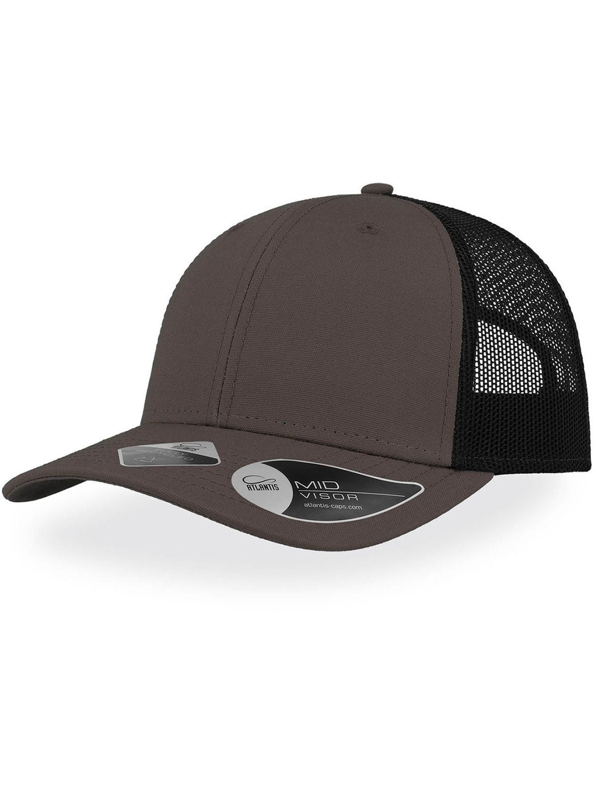 Trucker Caps Recy Three dark Grau-Schwarz bestickbar und bedruckbar – LA1970