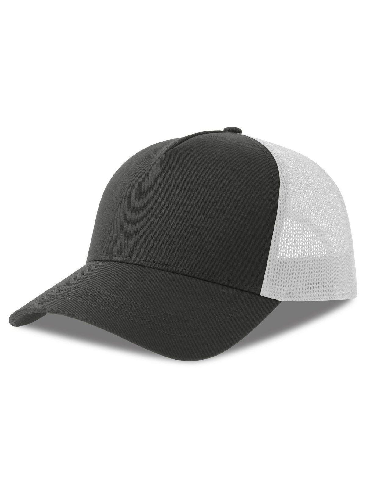 Trucker Caps Rapper Cotton-S dark Grau-Weiß bestickbar und bedruckbar – LA1970
