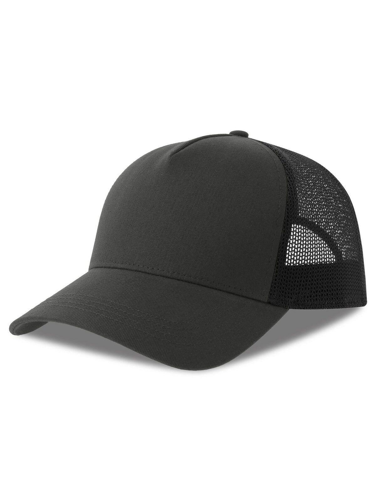 Trucker Caps Rapper Cotton-S dark Grau-Schwarz bestickbar und bedruckbar – LA1970