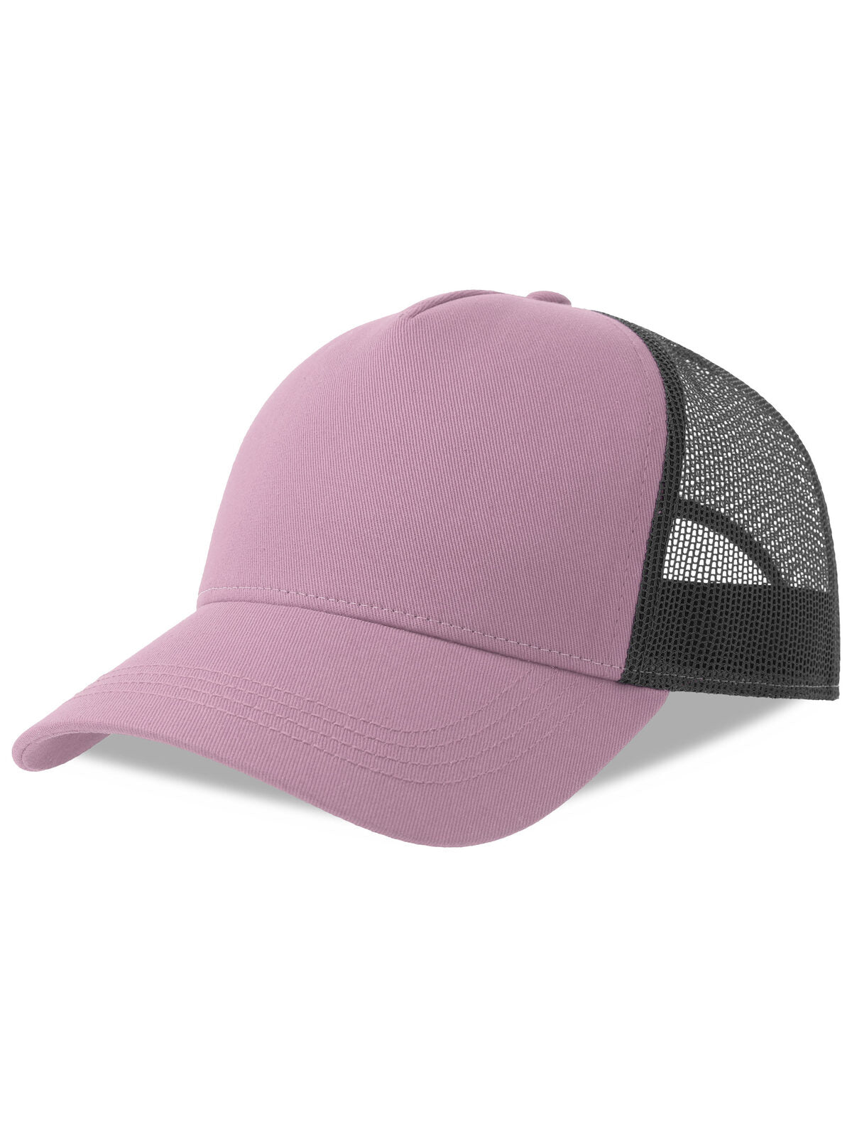 Trucker Caps Rapper Cotton-S Flieder/Schwarz bestickbar und bedruckbar – LA1970
