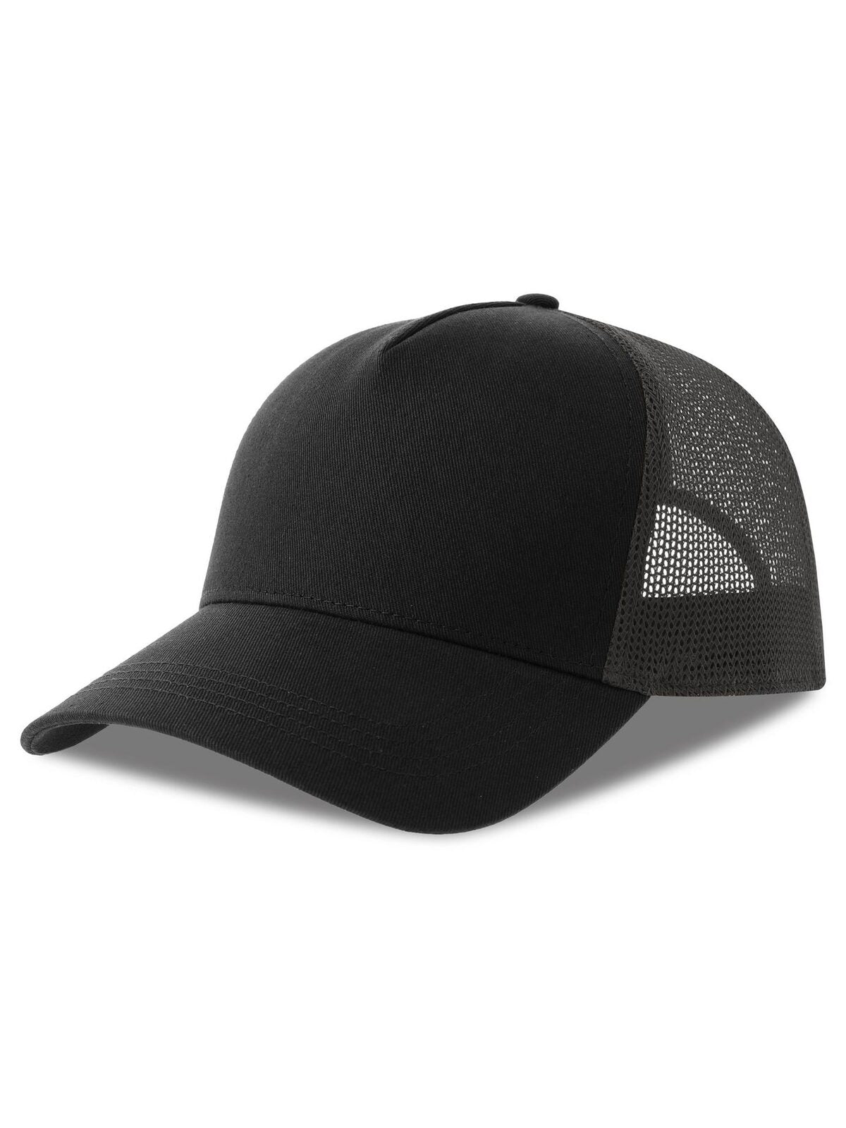 Trucker Caps Rapper Cotton-S Schwarz-dark Grau bestickbar und bedruckbar – LA1970