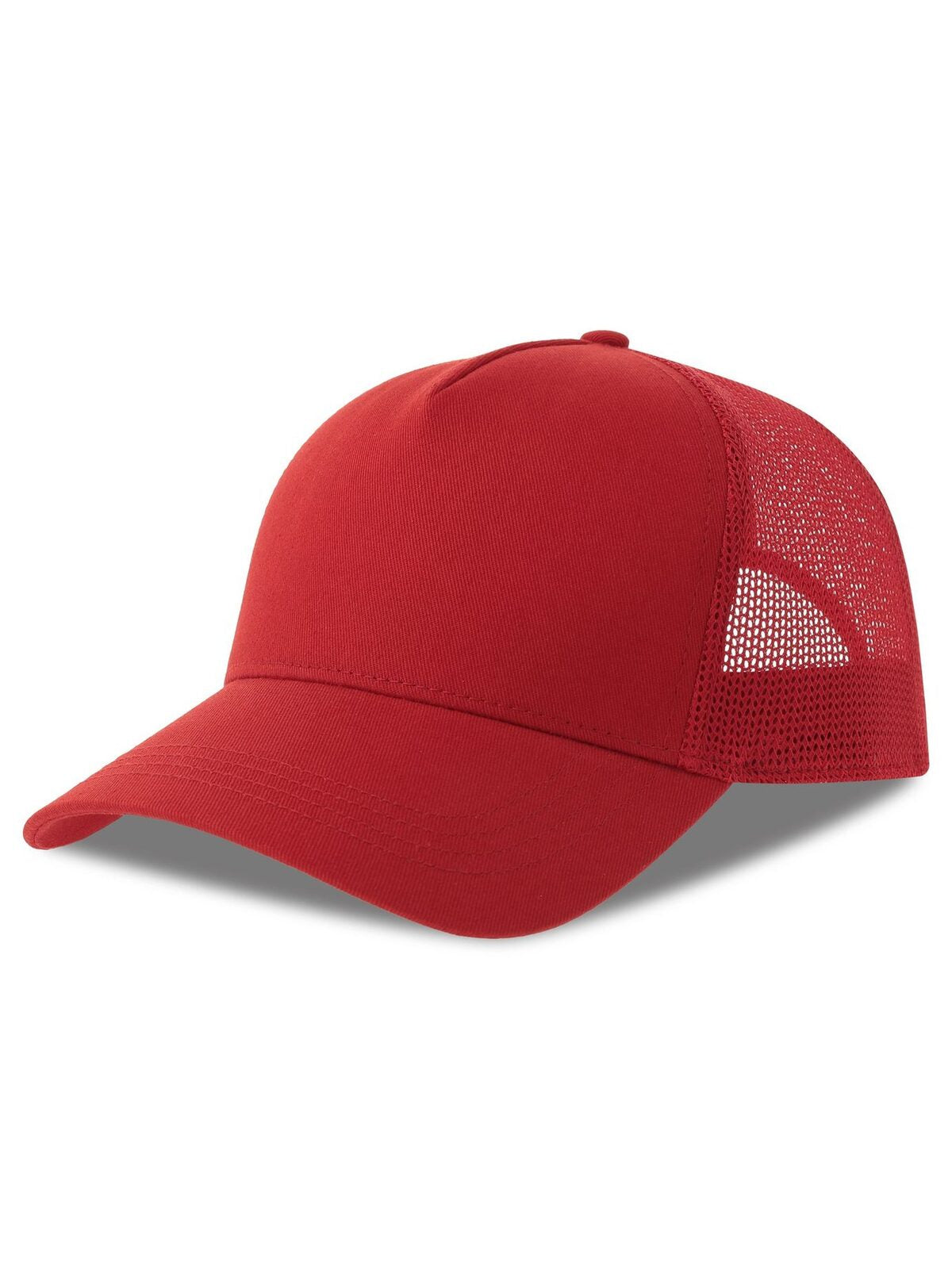 Trucker Caps Rapper Cotton-S Rot-Rot bestickbar und bedruckbar – LA1970