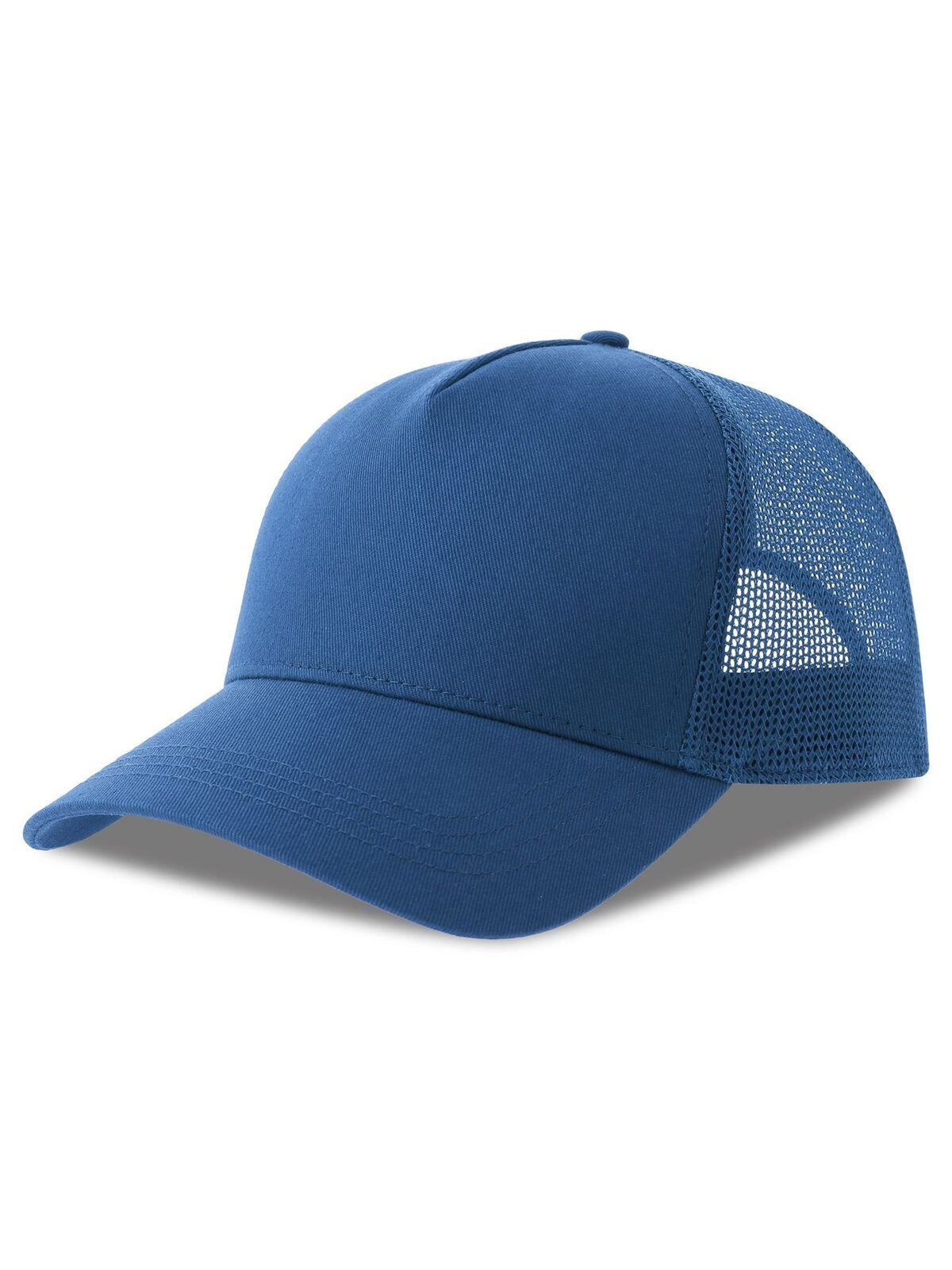 Trucker Caps Rapper Cotton-S Royalblaublau-Royalblaublau bestickbar und bedruckbar – LA1970
