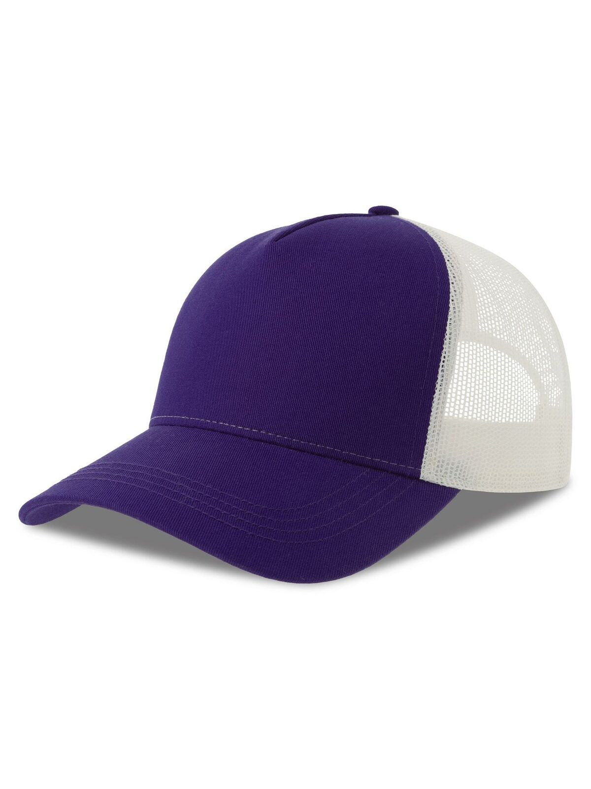 Trucker Caps Rapper Cotton-S violet-Weiß bestickbar und bedruckbar – LA1970