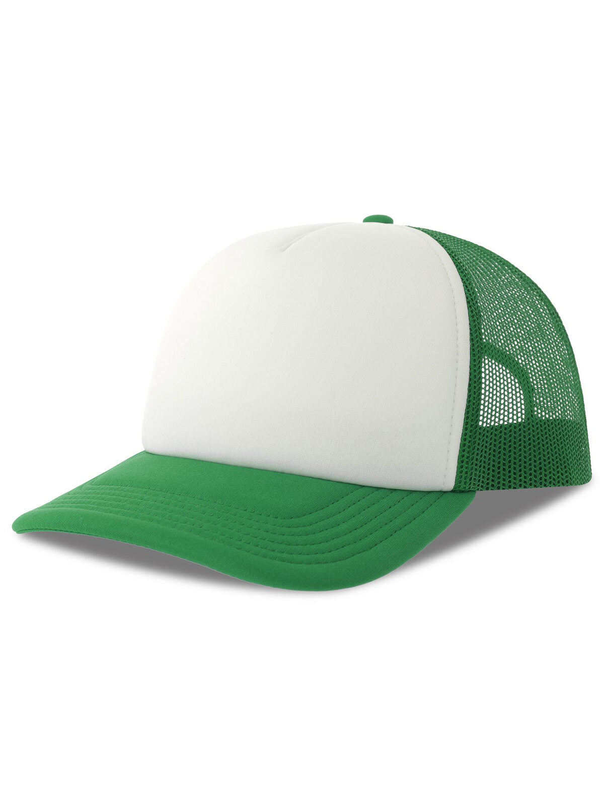 Trucker Caps Rapper-S Weiß-green bestickbar und bedruckbar – LA1970