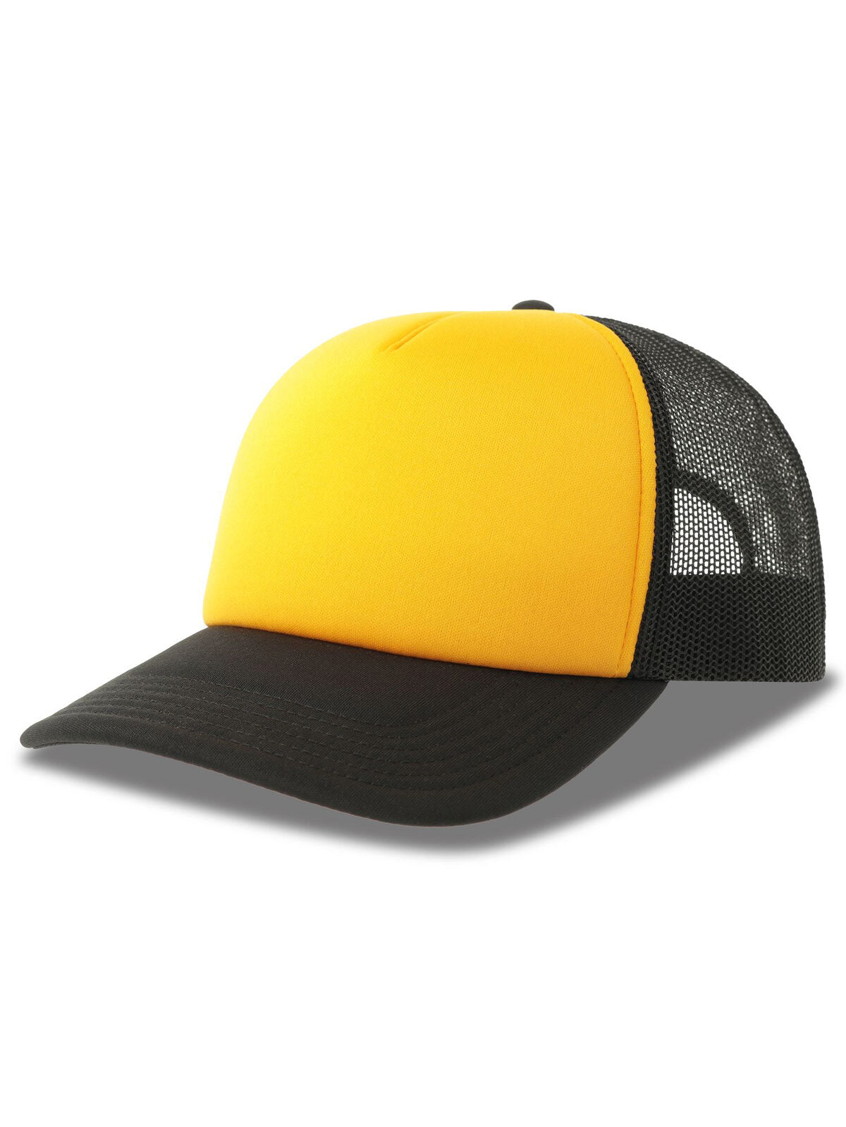 Trucker Caps Rapper-S yellow-Schwarz bestickbar und bedruckbar – LA1970