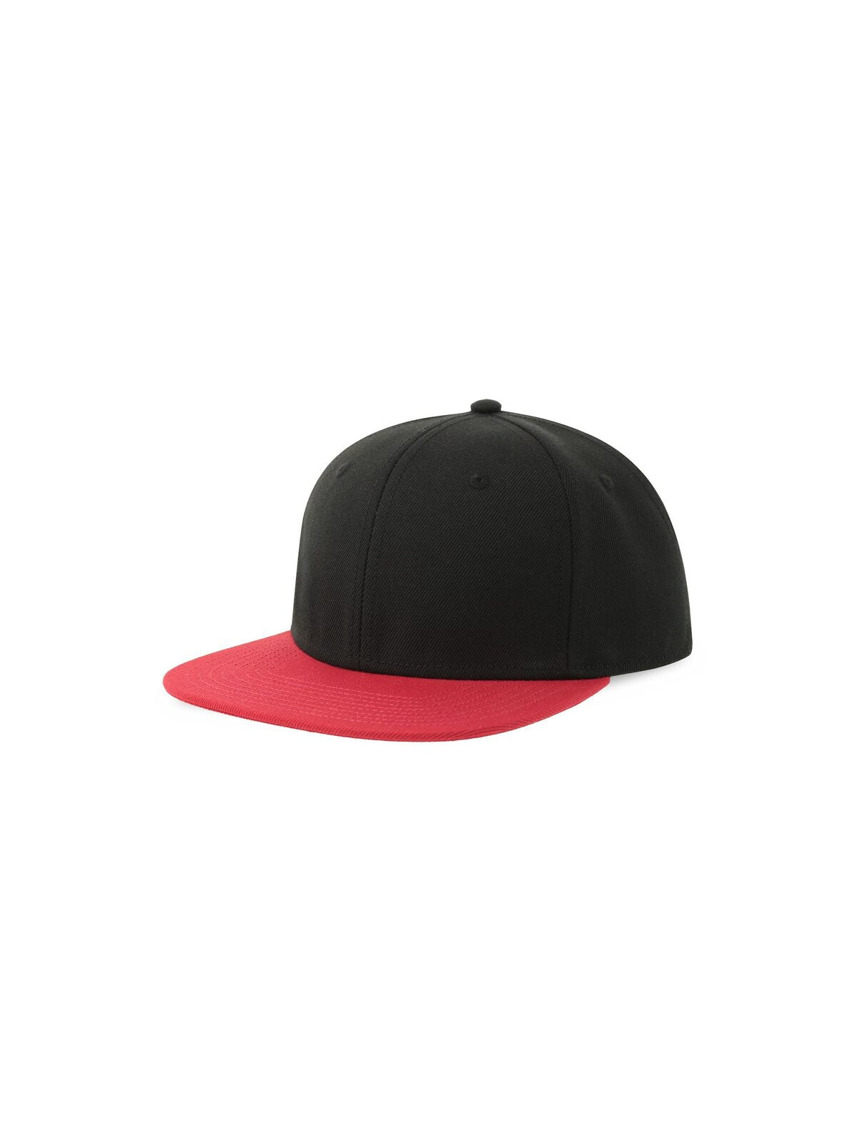 Baseball Caps Snap Back-S Schwarz-Rot bestickbar und bedruckbar – LA1970