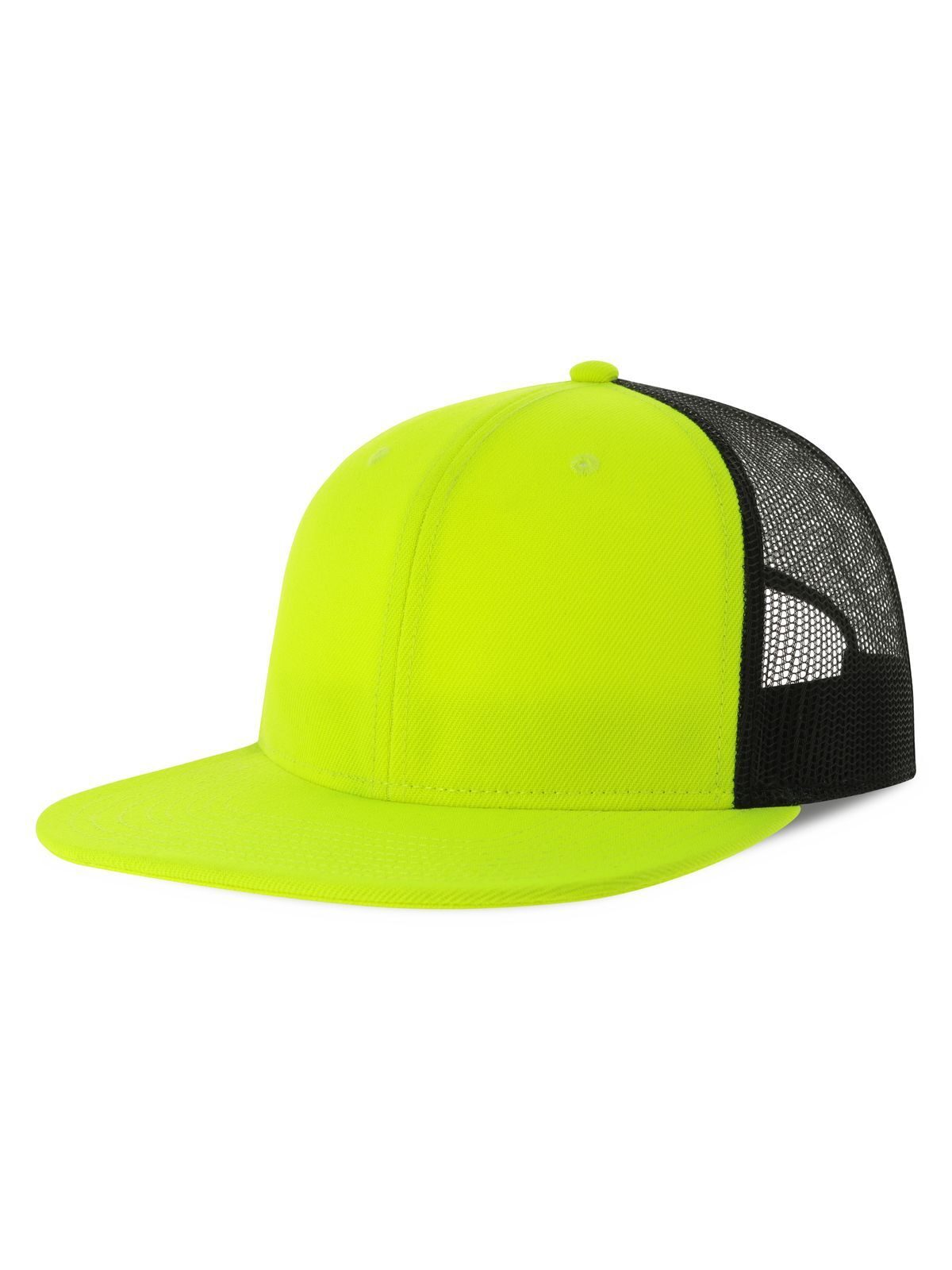 Trucker Caps Snap Mesh-S yellow-Schwarz bestickbar und bedruckbar – LA1970