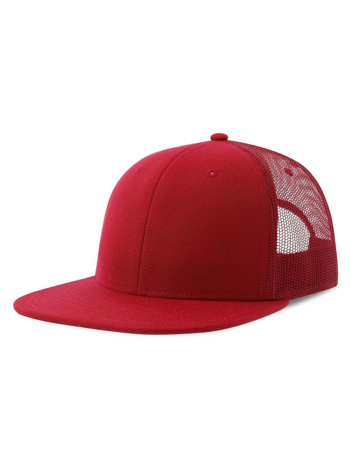 Trucker Caps Snap Mesh-S Rot-Rot bestickbar und bedruckbar – LA1970
