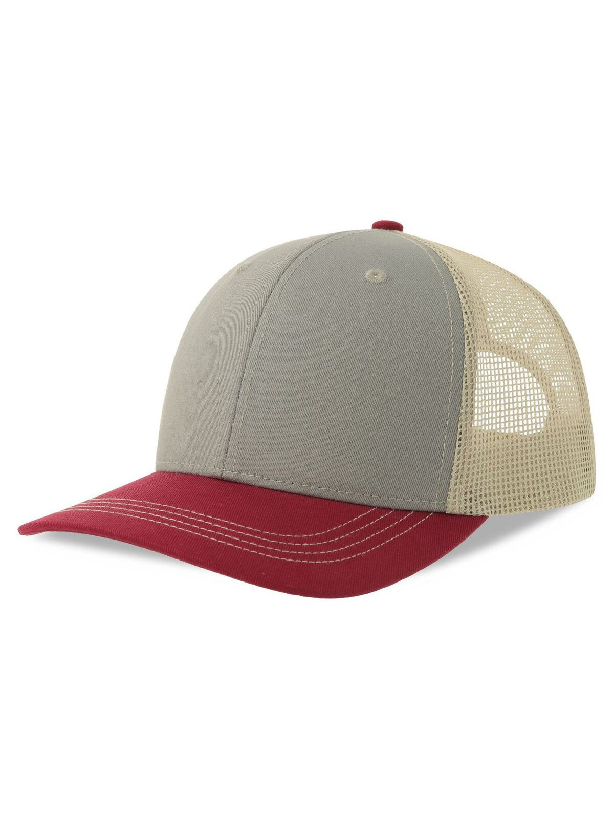 Trucker Caps Sonic-S Grau/cardinal/stone bestickbar und bedruckbar – LA1970