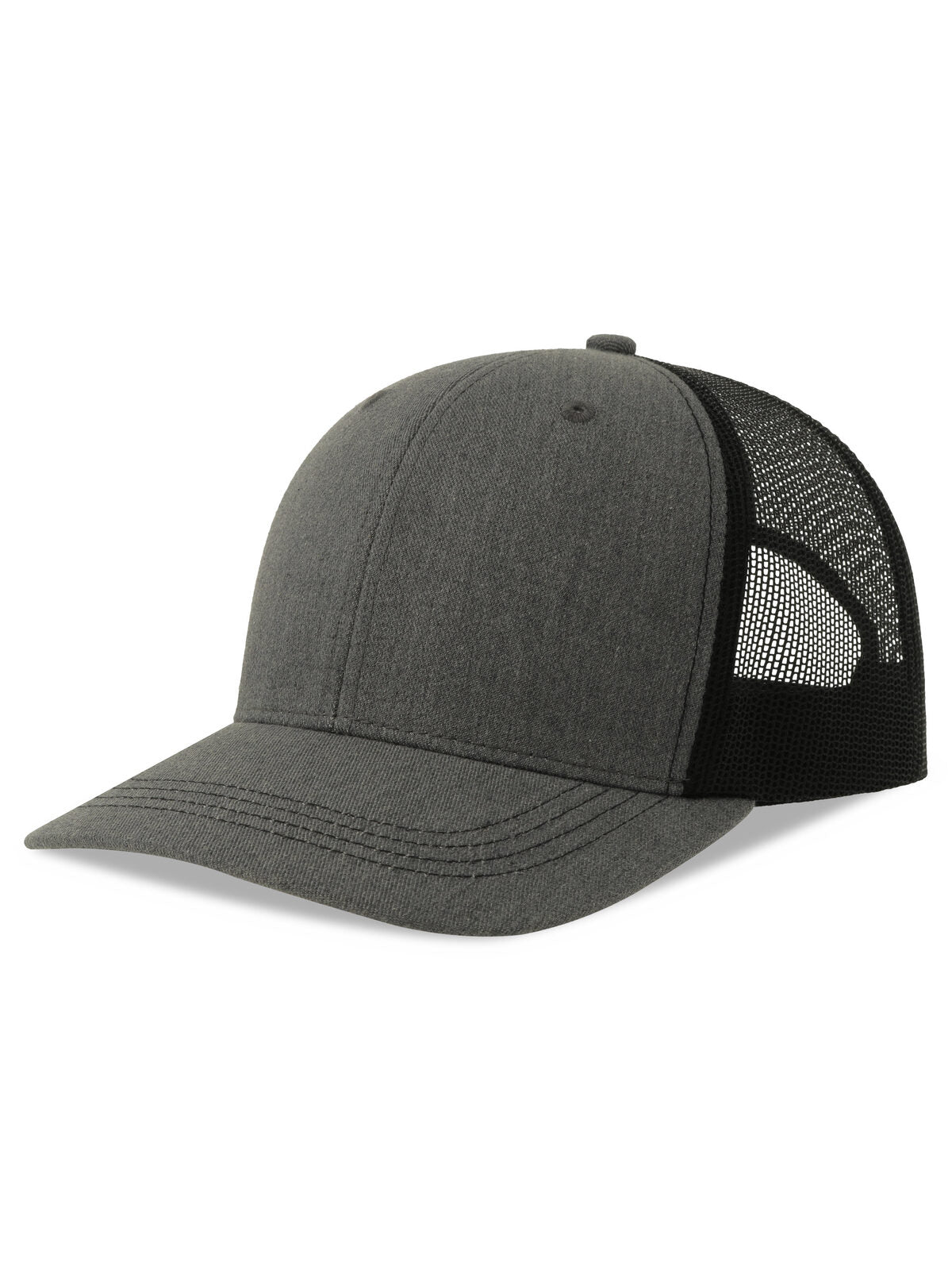 Trucker Caps Sonic-S Grau melange-Schwarz bestickbar und bedruckbar – LA1970