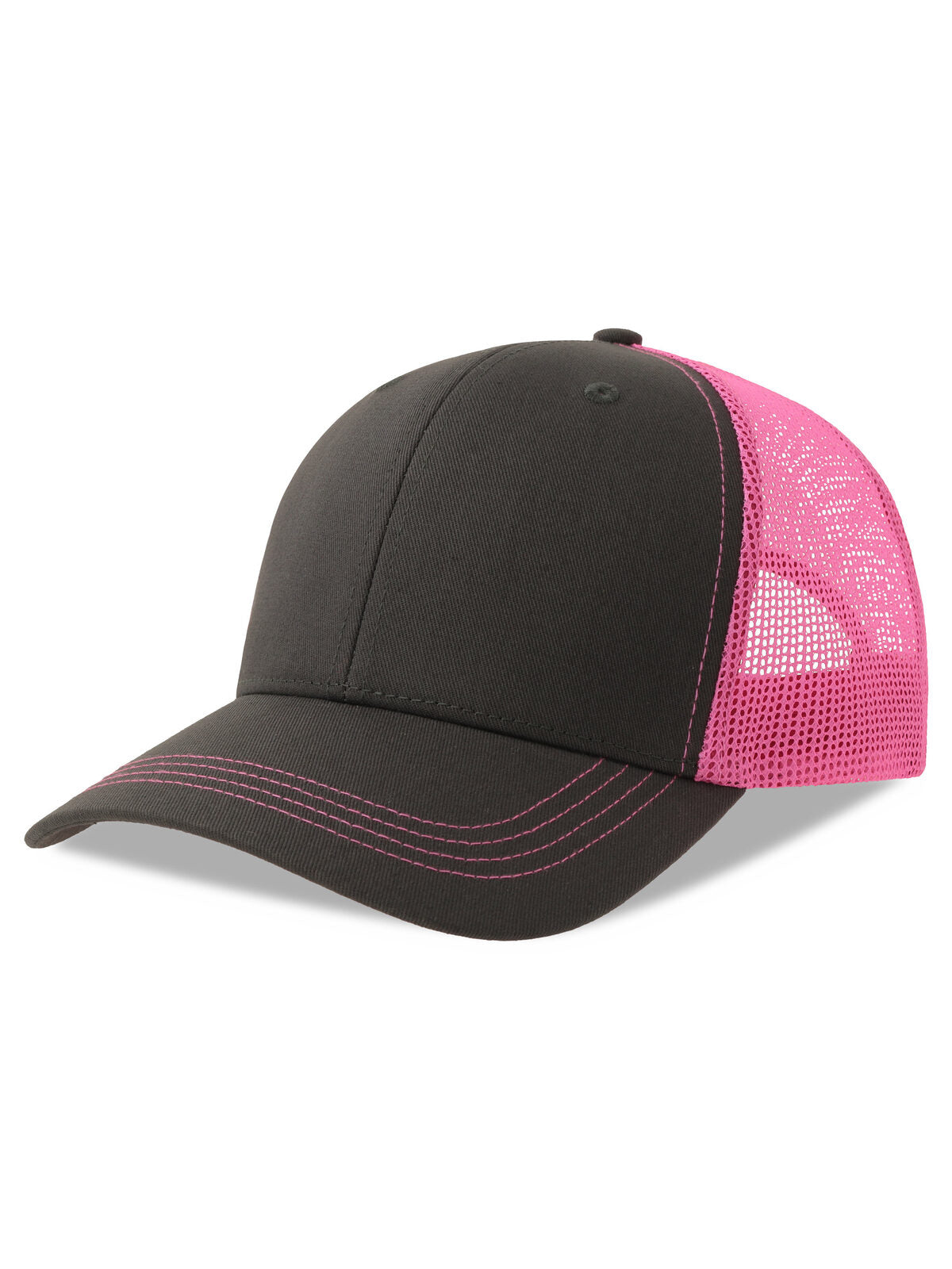 Trucker Caps Sonic-S dark Grau/Neonpink bestickbar und bedruckbar – LA1970