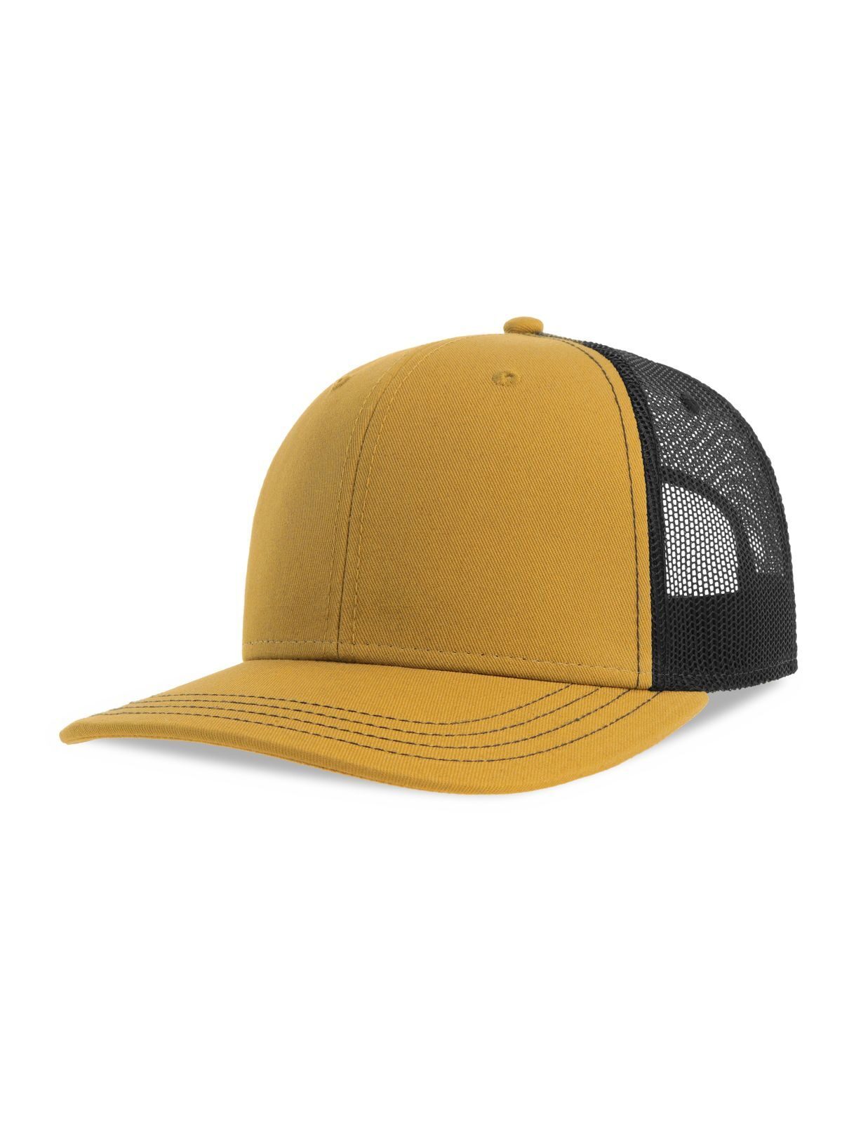 Trucker Caps Sonic-S mustard-Schwarz bestickbar und bedruckbar – LA1970