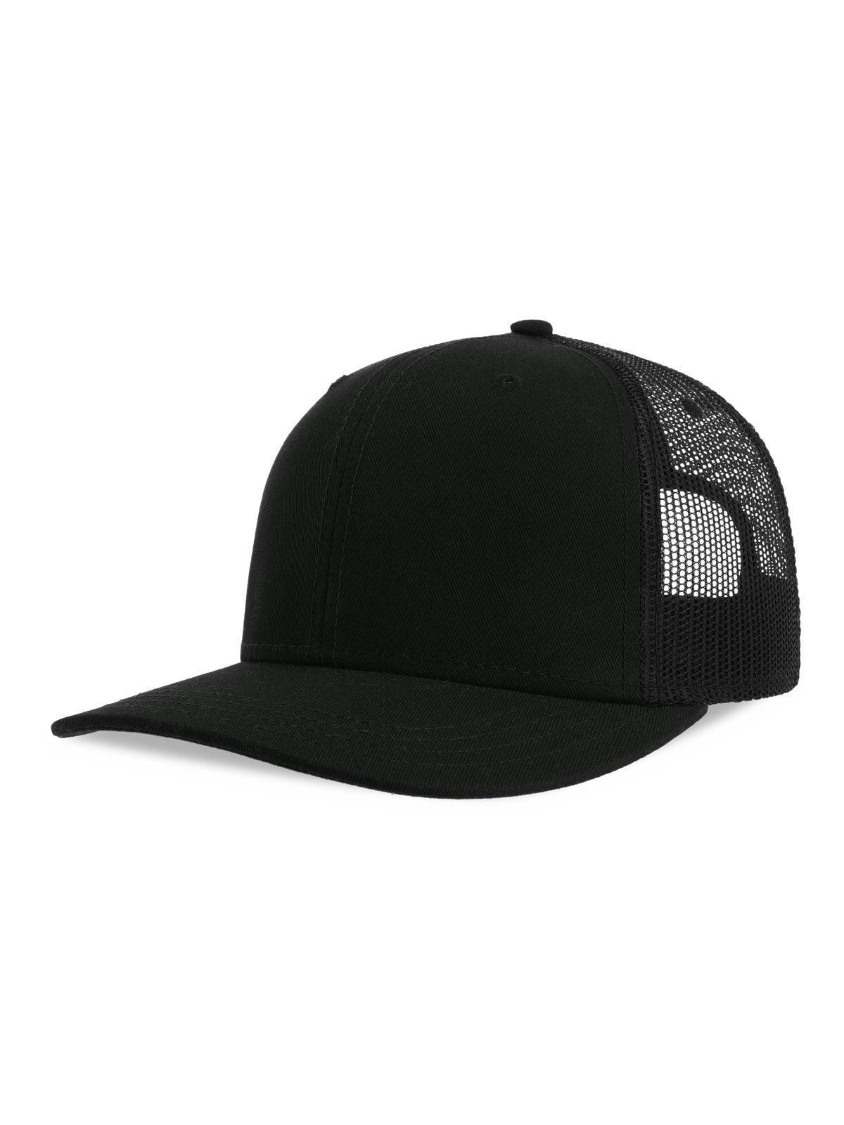 Trucker Caps Sonic-S Schwarz-Schwarz bestickbar und bedruckbar – LA1970