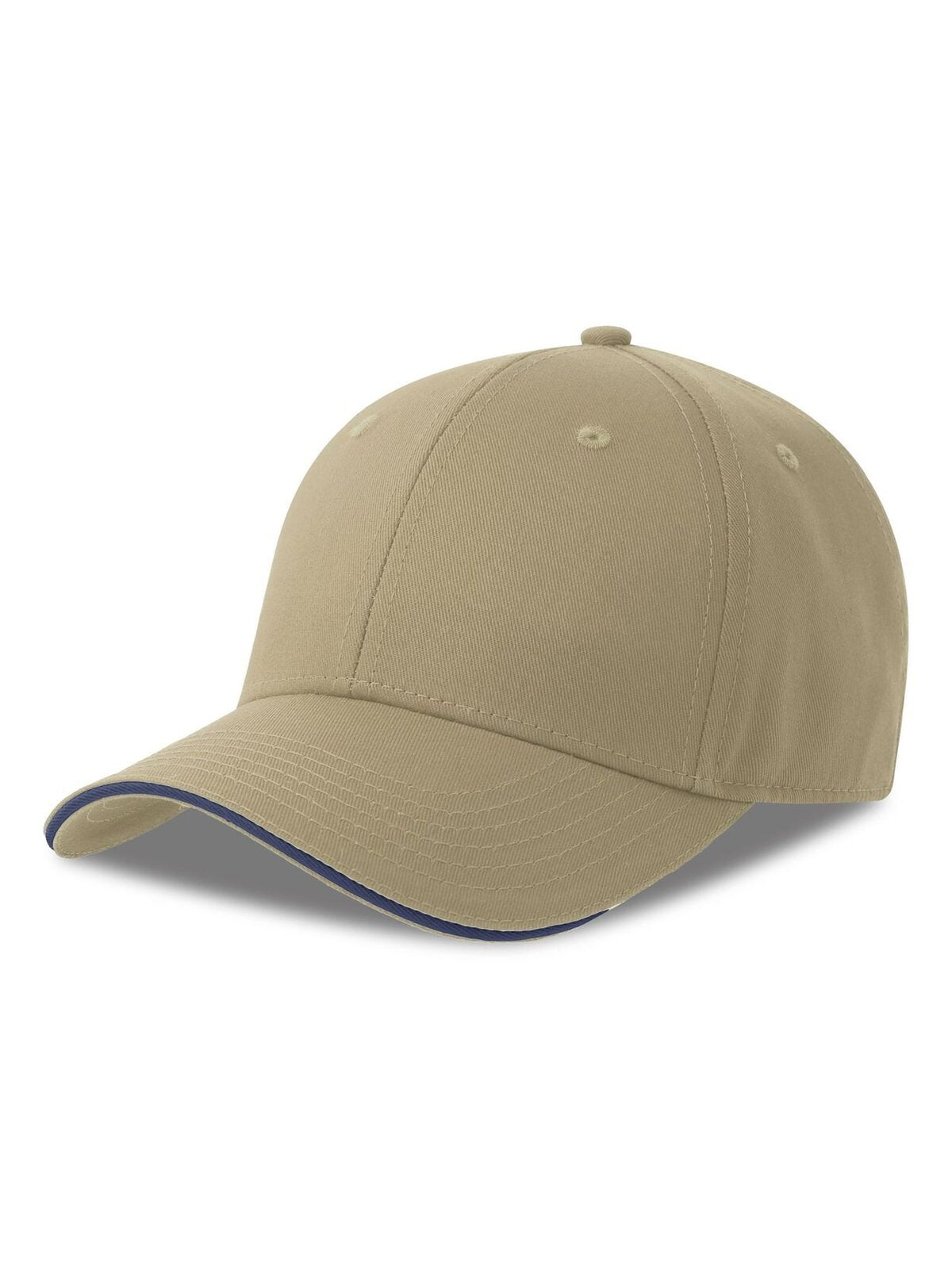 Baseball Caps Sport sandwich-S khaki-Marineblau bestickbar und bedruckbar – LA1970