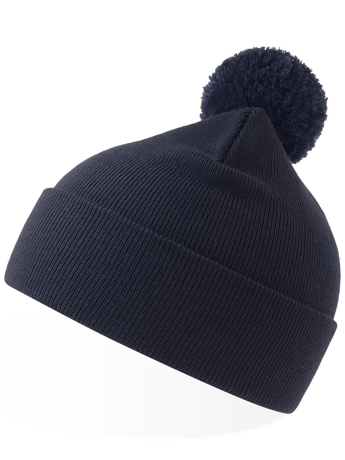 Beanies Wind-S With Pompom Marineblau bestickbar und bedruckbar – LA1970