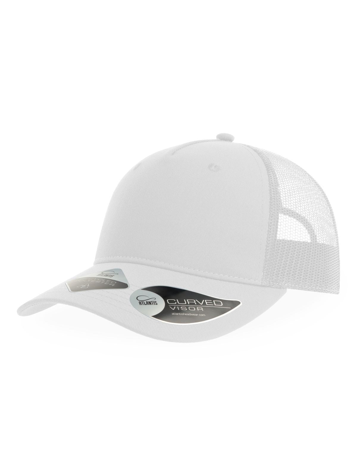 Trucker Caps Zion Weiß-Weiß bestickbar und bedruckbar – LA1970