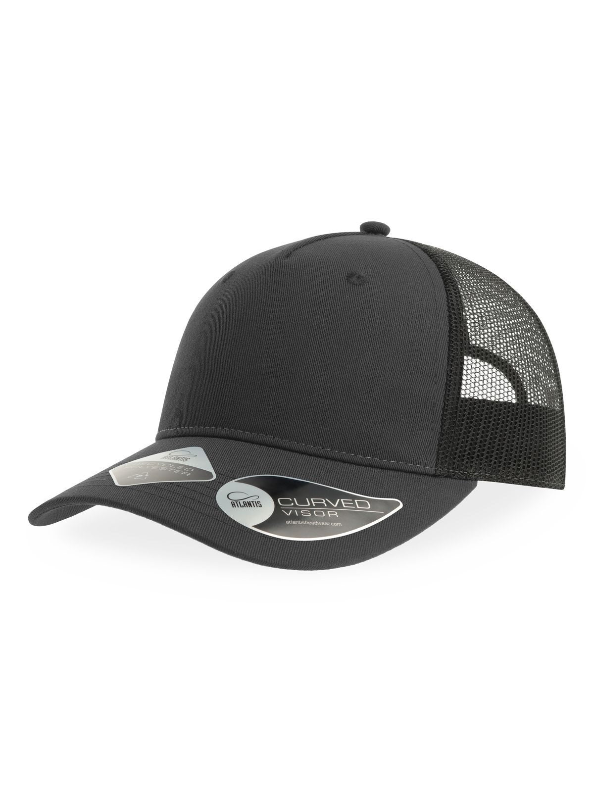Trucker Caps Zion dark Grau-Schwarz bestickbar und bedruckbar – LA1970