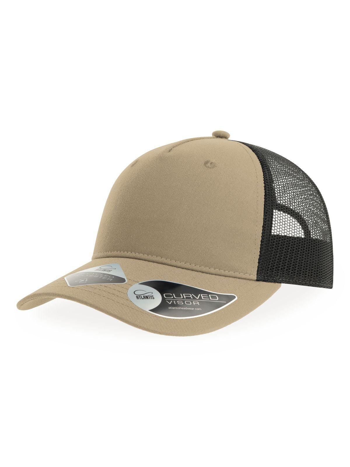 Trucker Caps Zion khaki-Schwarz bestickbar und bedruckbar – LA1970