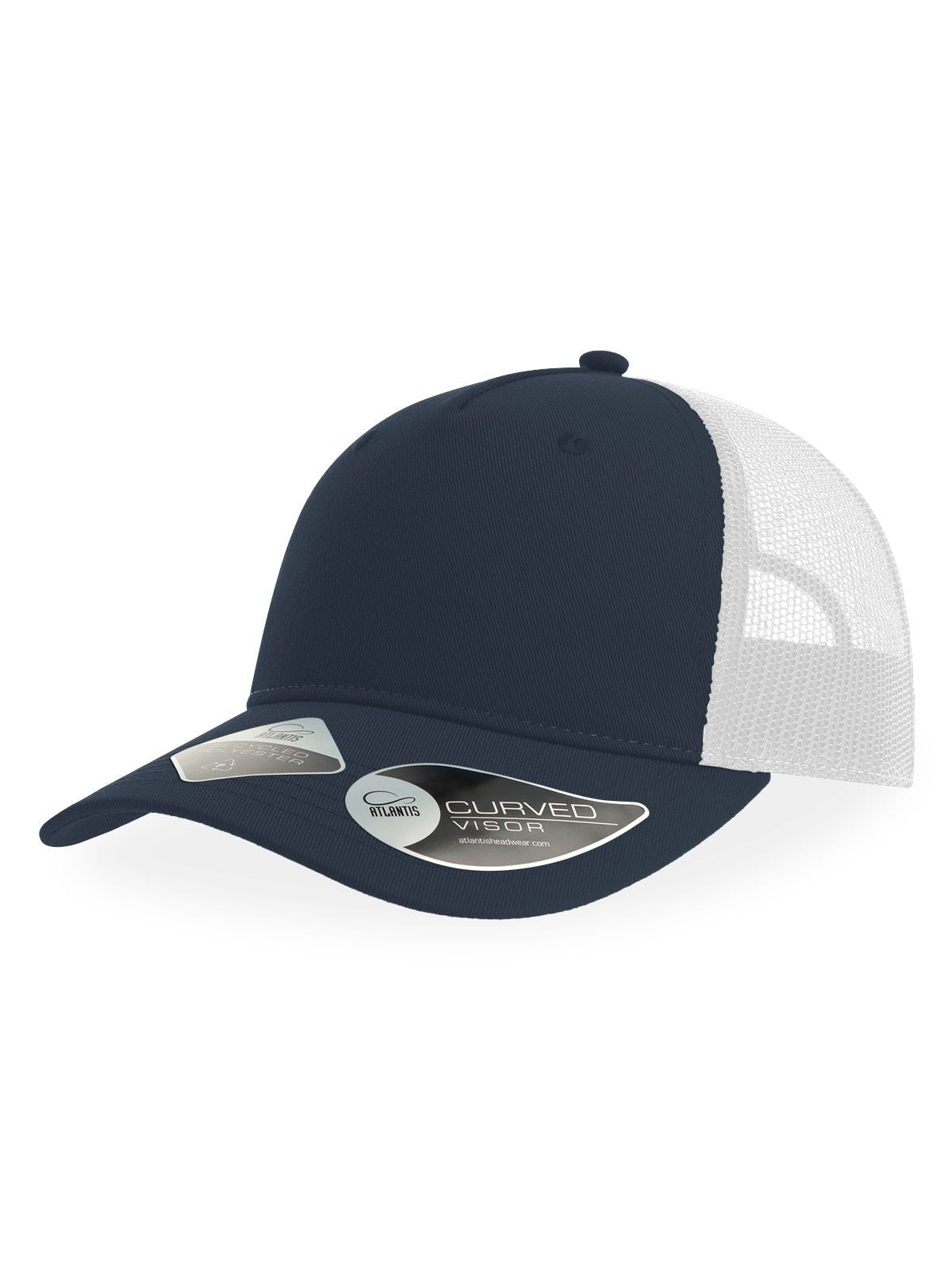 Trucker Caps Zion Marineblau-Weiß bestickbar und bedruckbar – LA1970