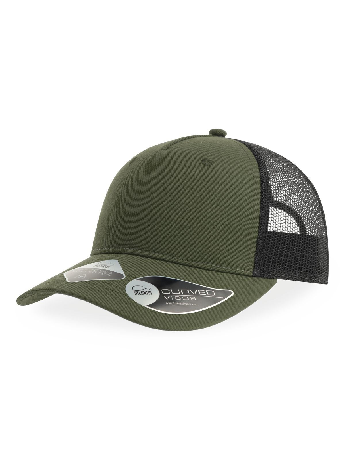 Trucker Caps Zion olive-Schwarz bestickbar und bedruckbar – LA1970