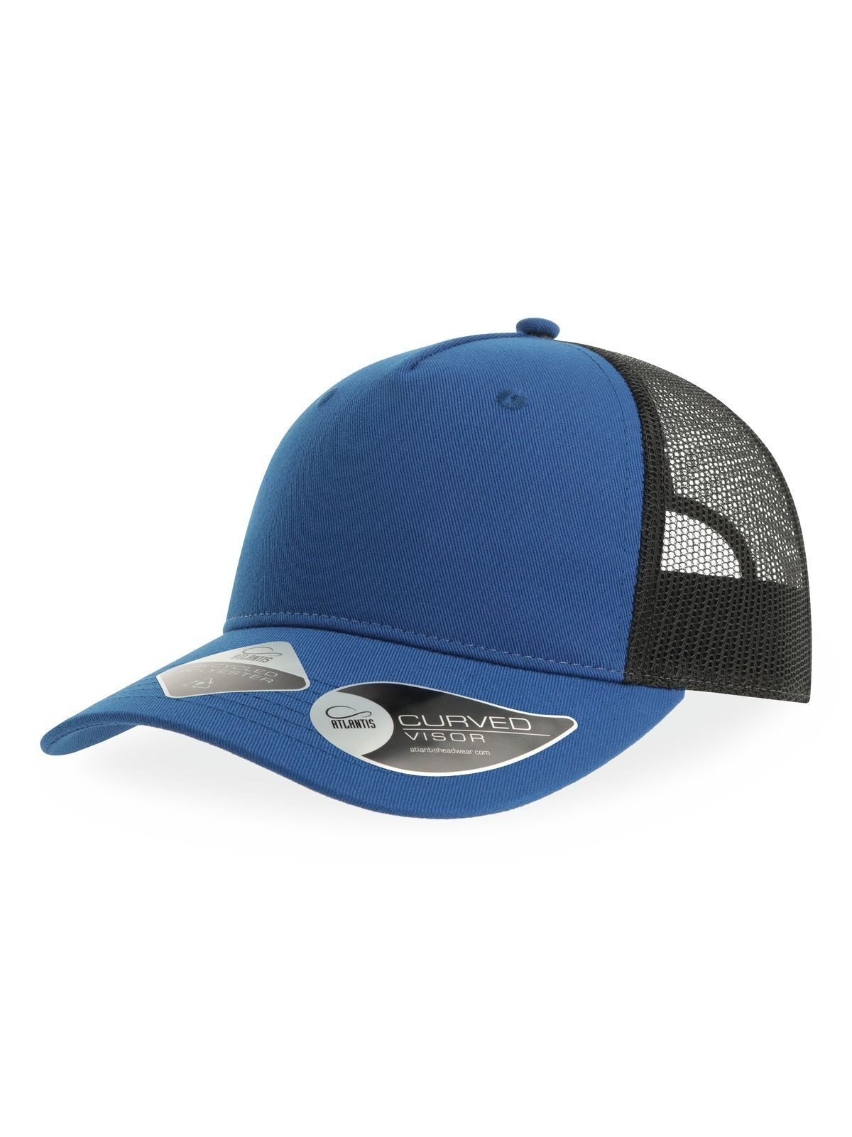 Trucker Caps Zion Royalblaublau-Schwarz bestickbar und bedruckbar – LA1970