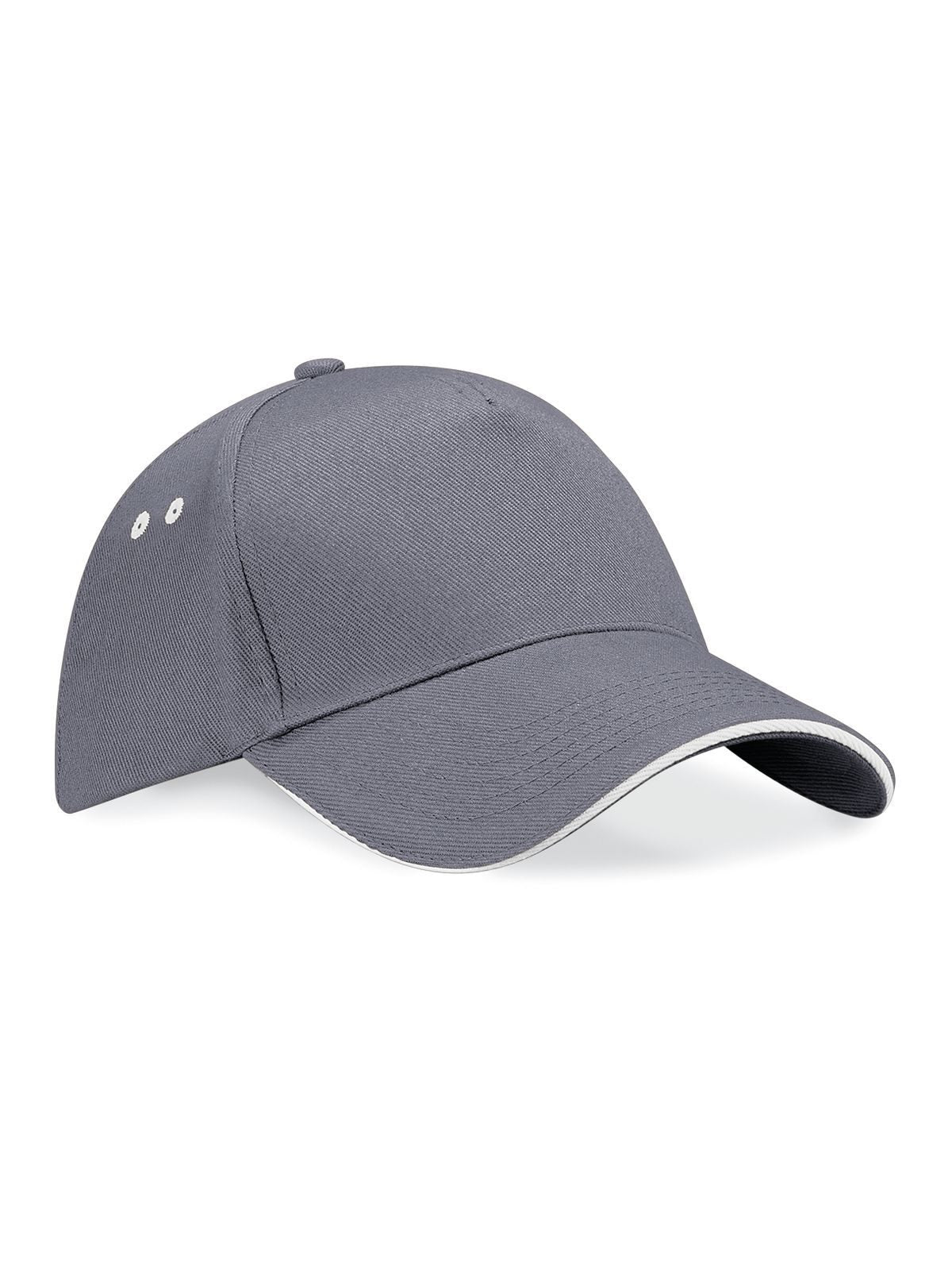 Baseball Caps Ultimate 5 Panel Cap - Sandwich Peak graphite Grau/oyster Grau bestickbar und bedruckbar – LA1970