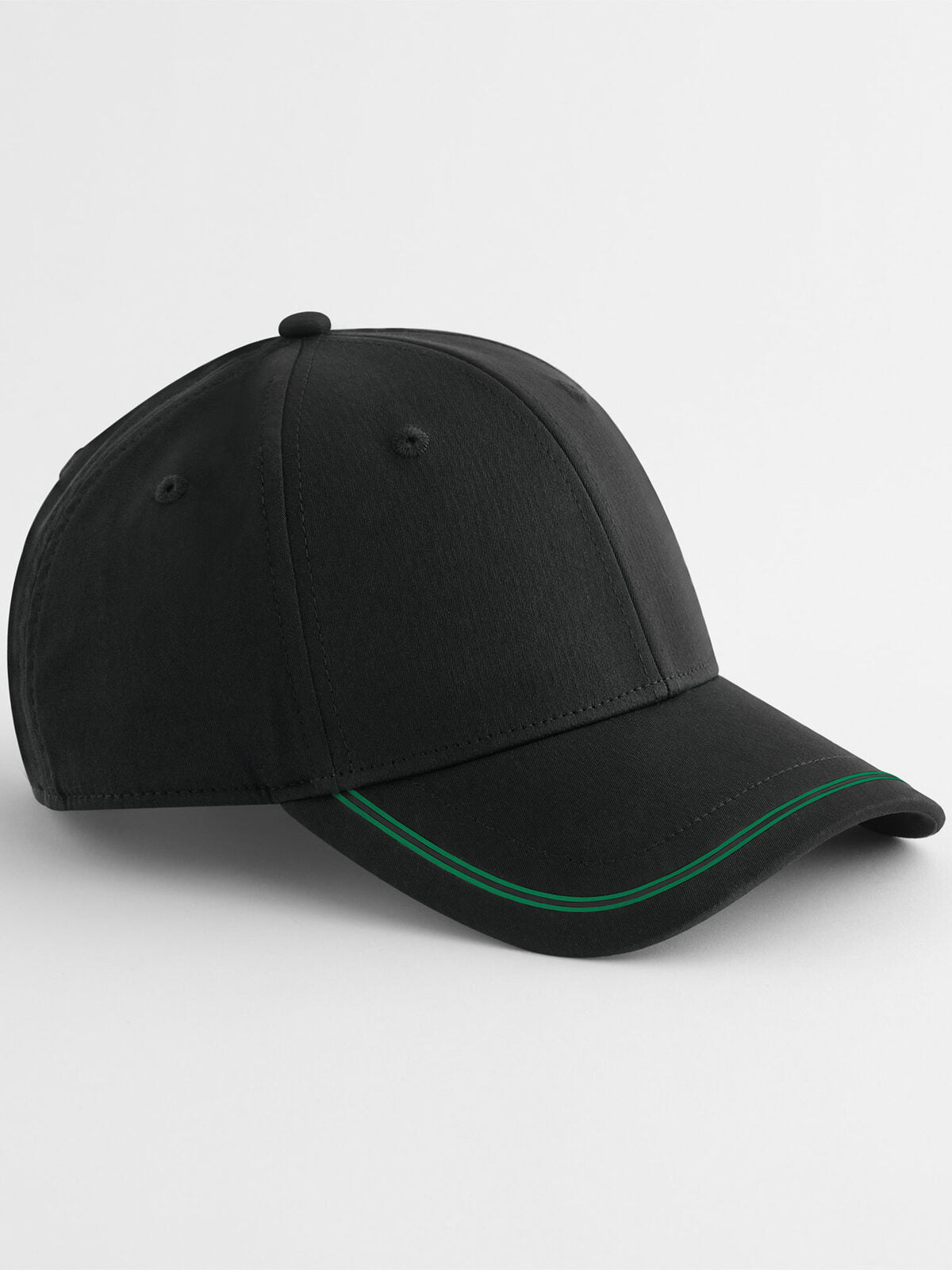 Baseball Caps Match day cap Schwarz/kelly green bestickbar und bedruckbar – LA1970