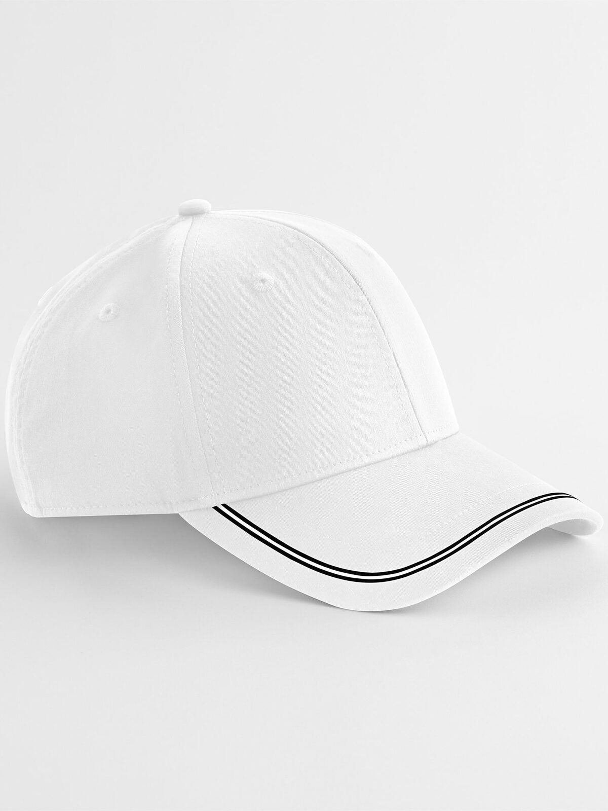 Baseball Caps Match day cap Weiß/Schwarz bestickbar und bedruckbar – LA1970