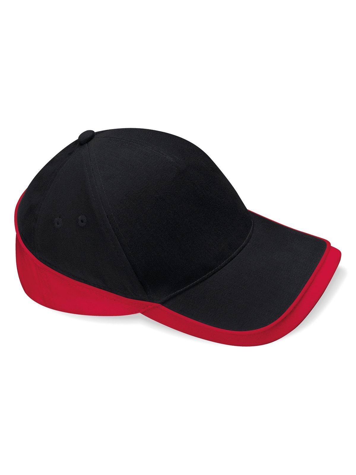 Baseball Caps Teamwear Competition Cap Schwarz/classic Rot bestickbar und bedruckbar – LA1970