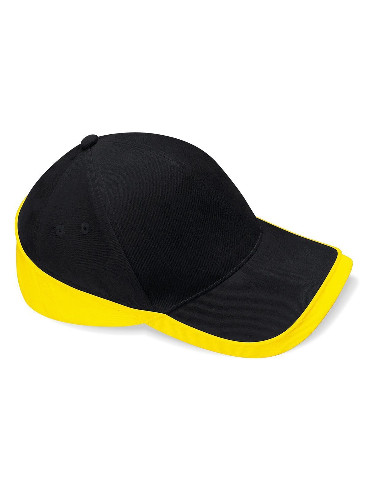Baseball Caps Teamwear Competition Cap Schwarz/yellow bestickbar und bedruckbar – LA1970