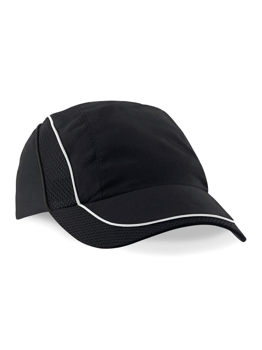 Baseball Caps Coolmax Flow Mesh Cap Schwarz bestickbar und bedruckbar – LA1970
