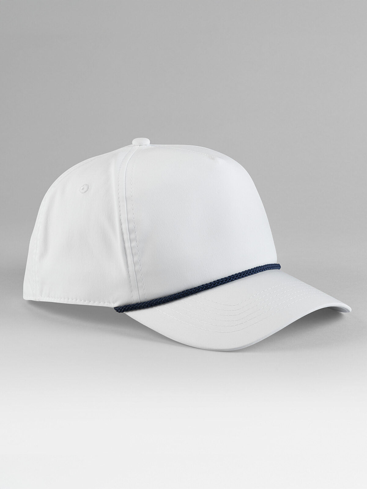 Baseball Caps Rope Detail Golf Cap Weiß/Marineblau bestickbar und bedruckbar – LA1970