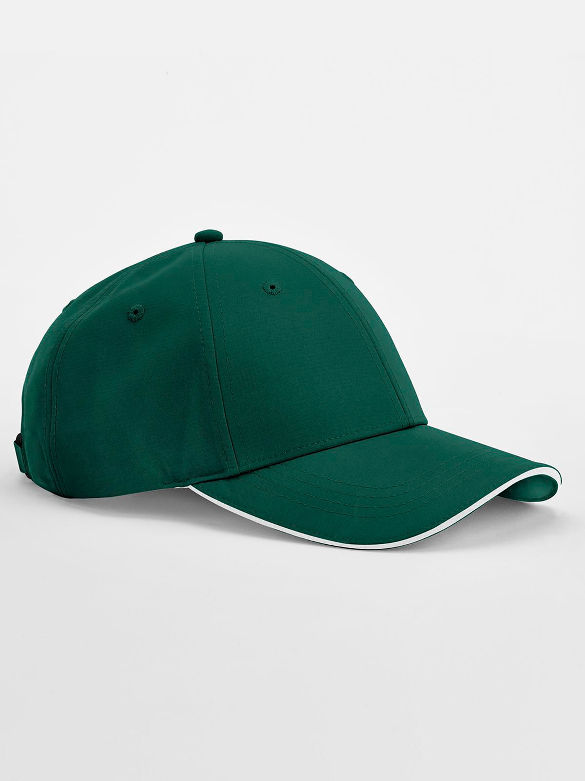 Baseball Caps Team Sports-Tech Cap Flaschengrün/Weiß bestickbar und bedruckbar – LA1970