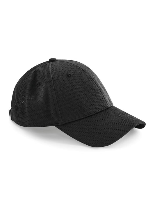 Baseball Caps Air Mesh 6 Panel Cap Schwarz bestickbar und bedruckbar – LA1970