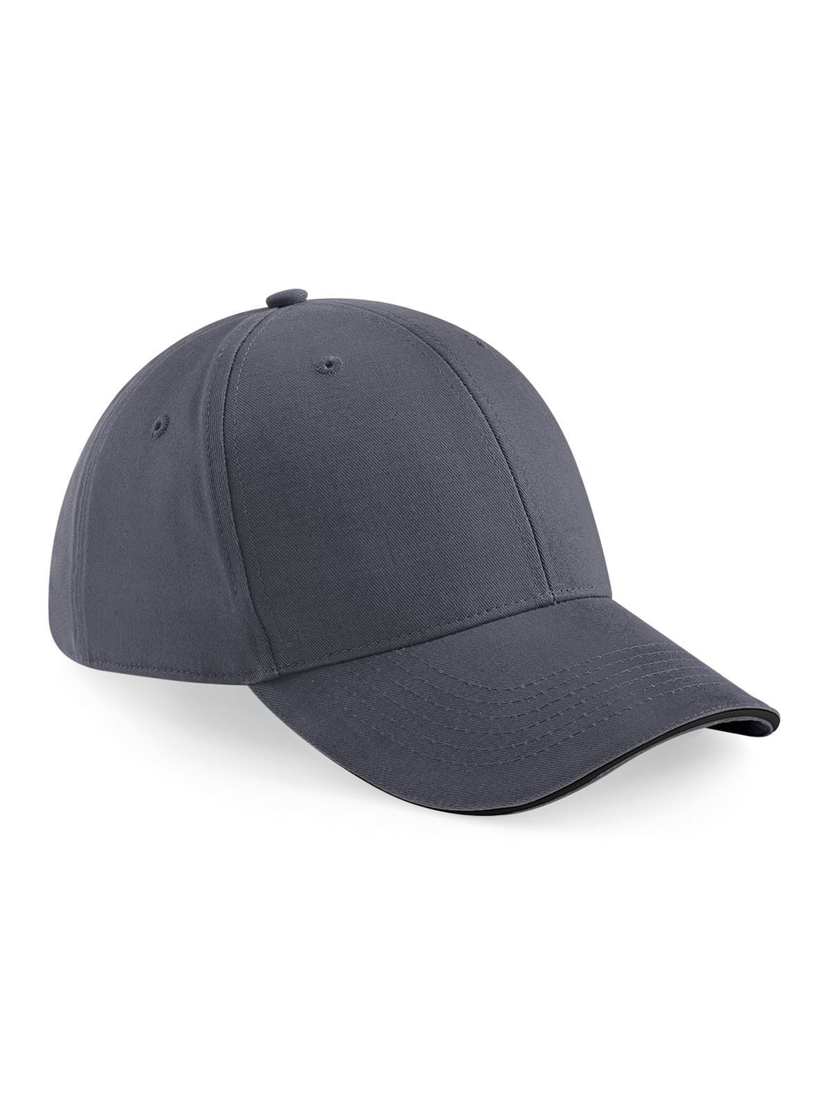 Baseball Caps Athleisure 6 Panel Cap graphite Grau/Schwarz bestickbar und bedruckbar – LA1970