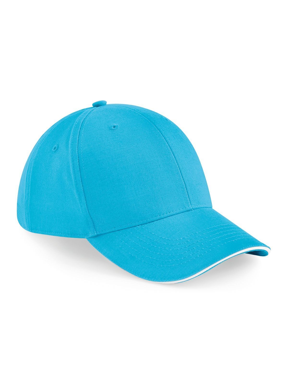 Baseball Caps Athleisure 6 Panel Cap surf blue/Weiß bestickbar und bedruckbar – LA1970