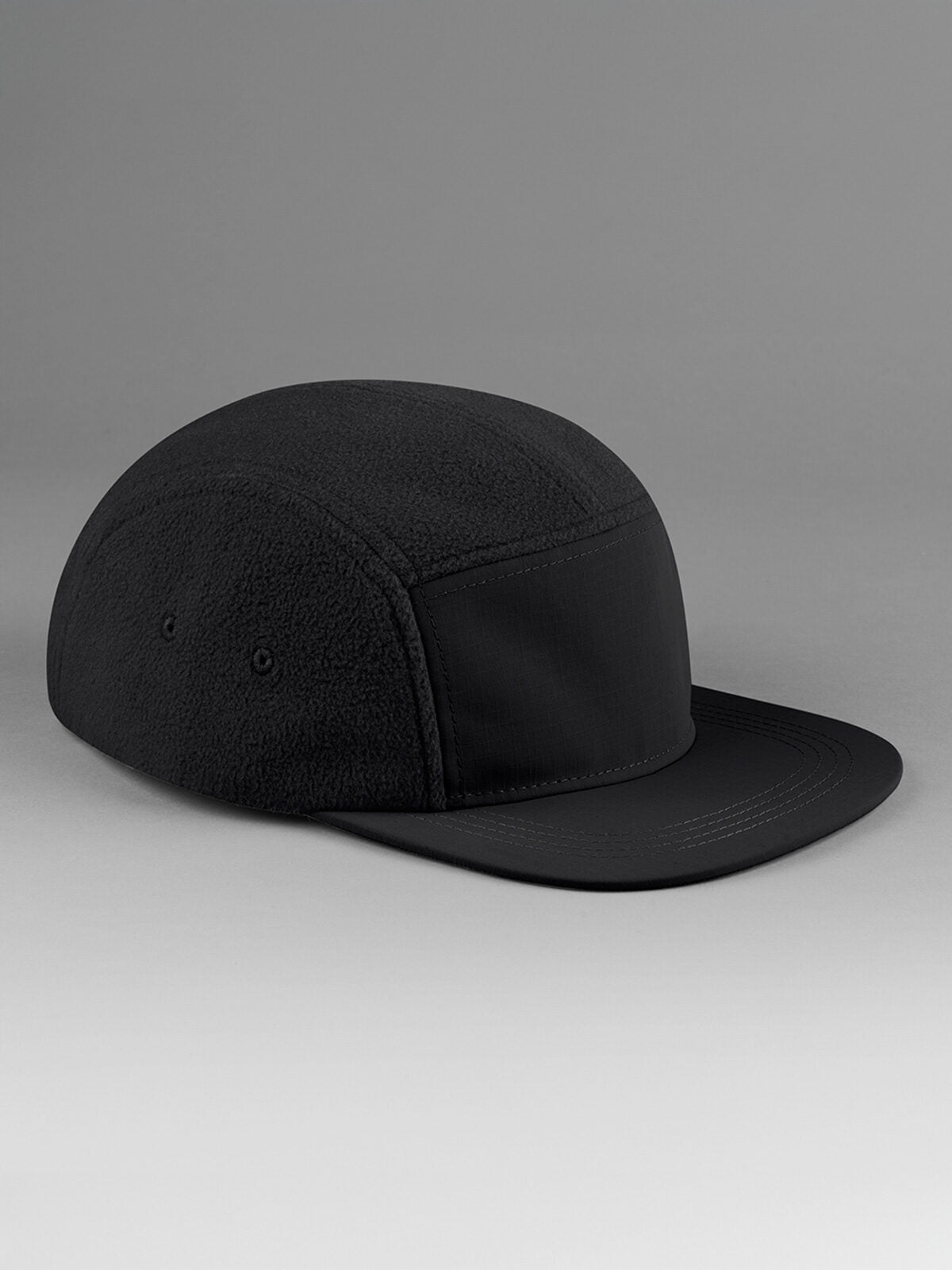 Baseball Caps Recycled Fleece Outdoor Camper Cap Schwarz bestickbar und bedruckbar – LA1970