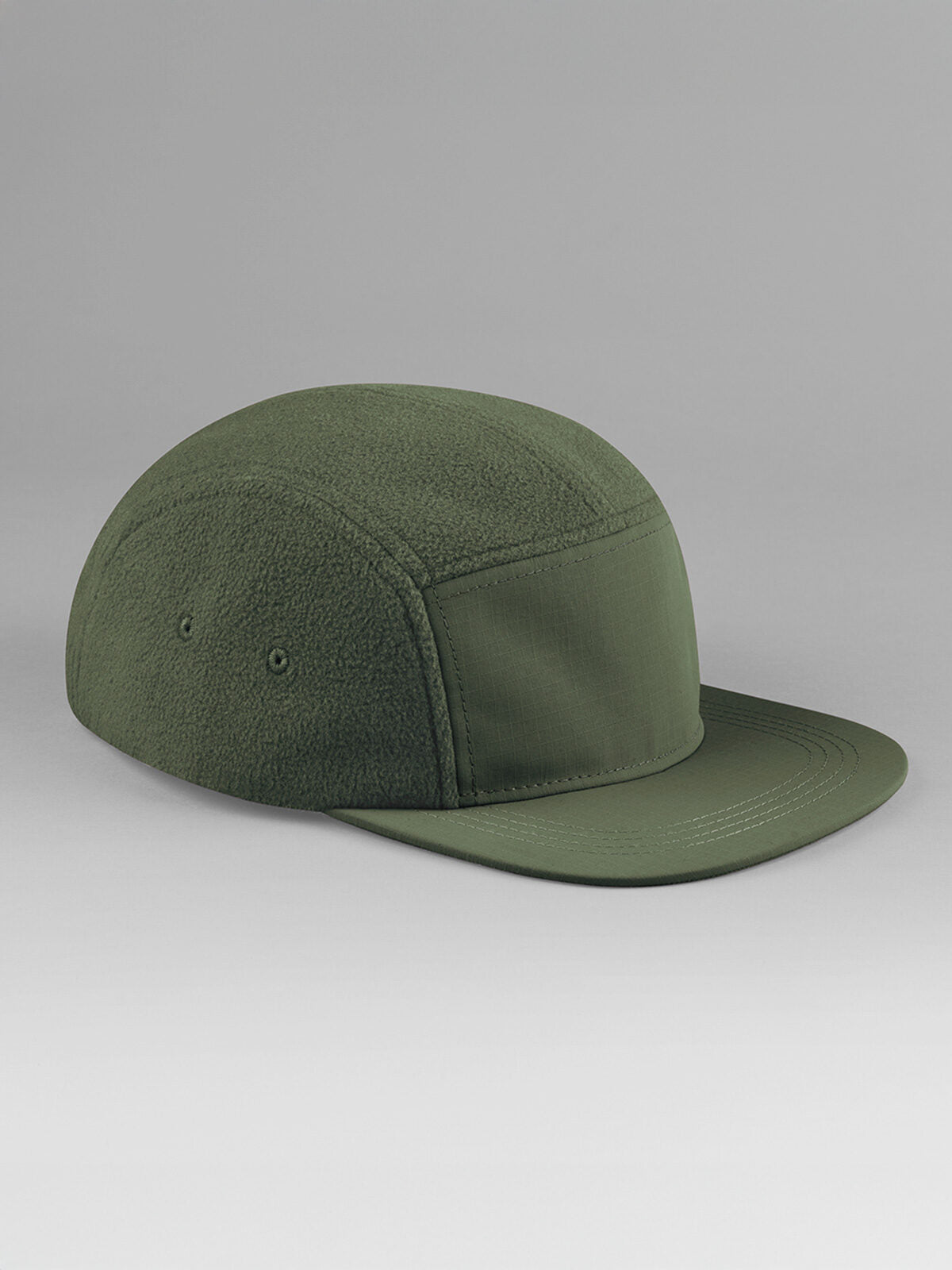Baseball Caps Recycled Fleece Outdoor Camper Cap olive green bestickbar und bedruckbar – LA1970