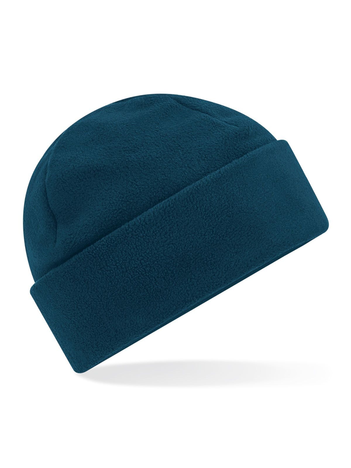 Beanies Recycled Fleece Cuffed Beanie petrol bestickbar und bedruckbar – LA1970