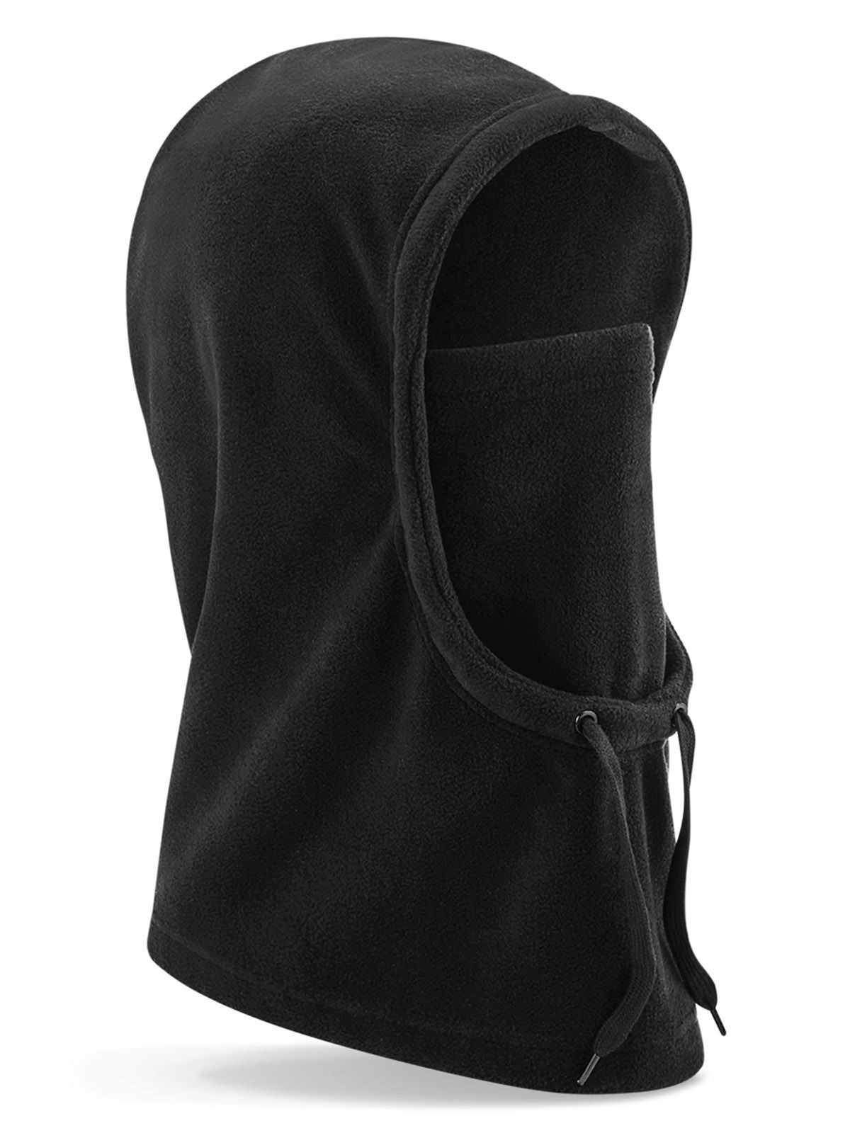 Beanies Recycled Fleece Hood Schwarz bestickbar und bedruckbar – LA1970