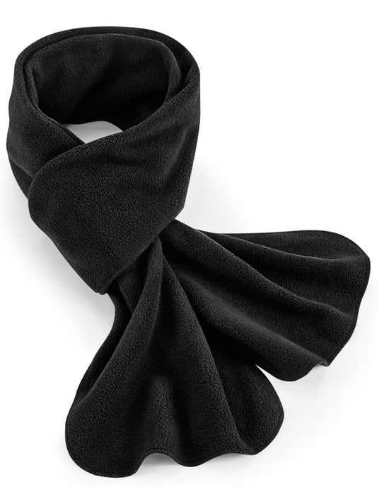 Recycled Fleece Scarf Herren Schal / Handschuhe – Beechfield – Farbe Schwarz – individuell veredelbar