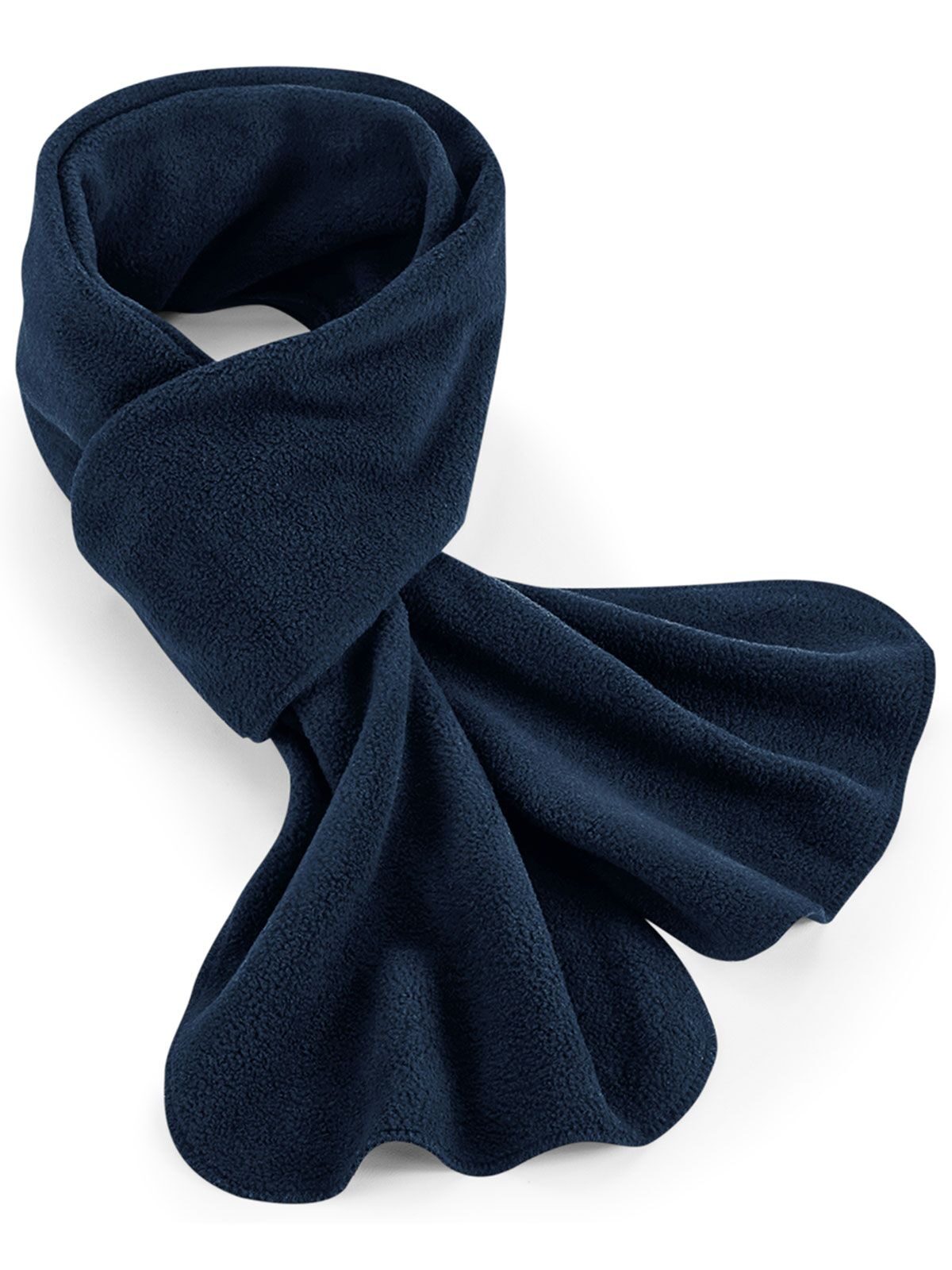 Recycled Fleece Scarf Herren Schal / Handschuhe – Beechfield – Farbe french Navy – individuell veredelbar