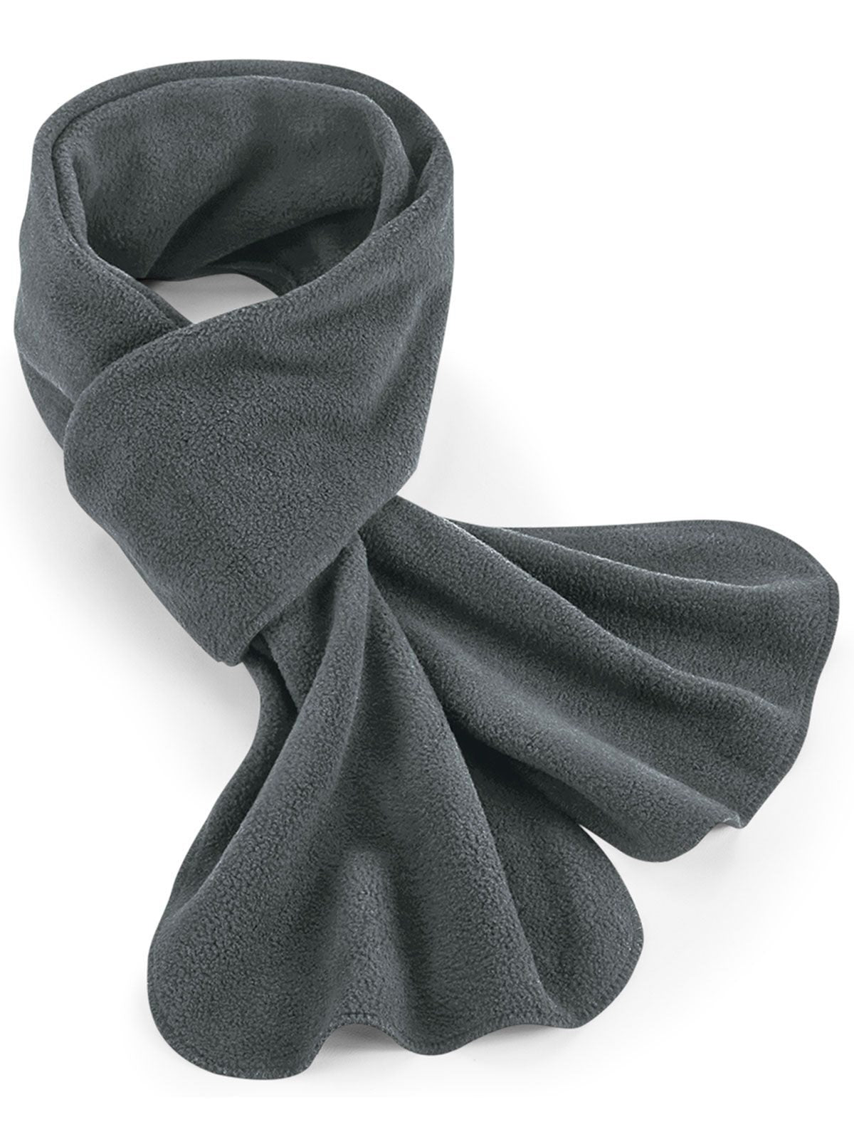 Recycled Fleece Scarf Herren Schal / Handschuhe – Beechfield – Farbe steel grey – individuell veredelbar
