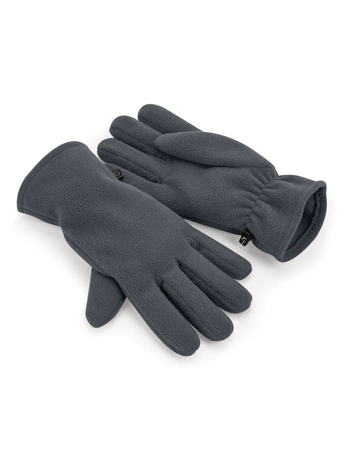 Recycled Fleece Gloves Schal / Handschuhe – Beechfield – Farbe steel grey – individuell veredelbar